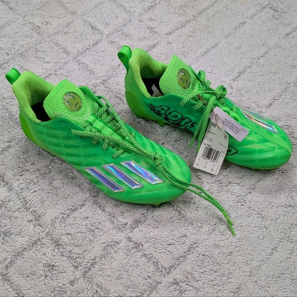 adidas Other - Adidas Adizero Team Solar Green Silver Big Mood Football Cleats Mens 8.5 GX7891